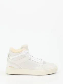 – High-Top Sneaker aus Veloursleder Offwhite-Premiata