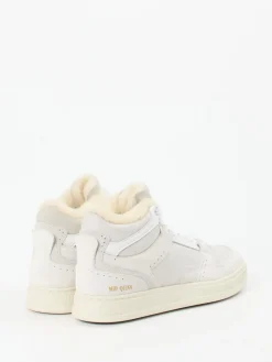 – High-Top Sneaker aus Veloursleder Offwhite-Premiata