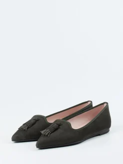 – Ballerinas aus Veloursleder oliv-Pretty Ballerinas Sale