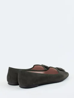 – Ballerinas aus Veloursleder oliv-Pretty Ballerinas Sale