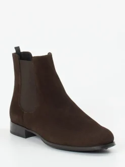 – Chelsea Boots aus Veloursleder Dunkel-Pretty Ballerinas Discount