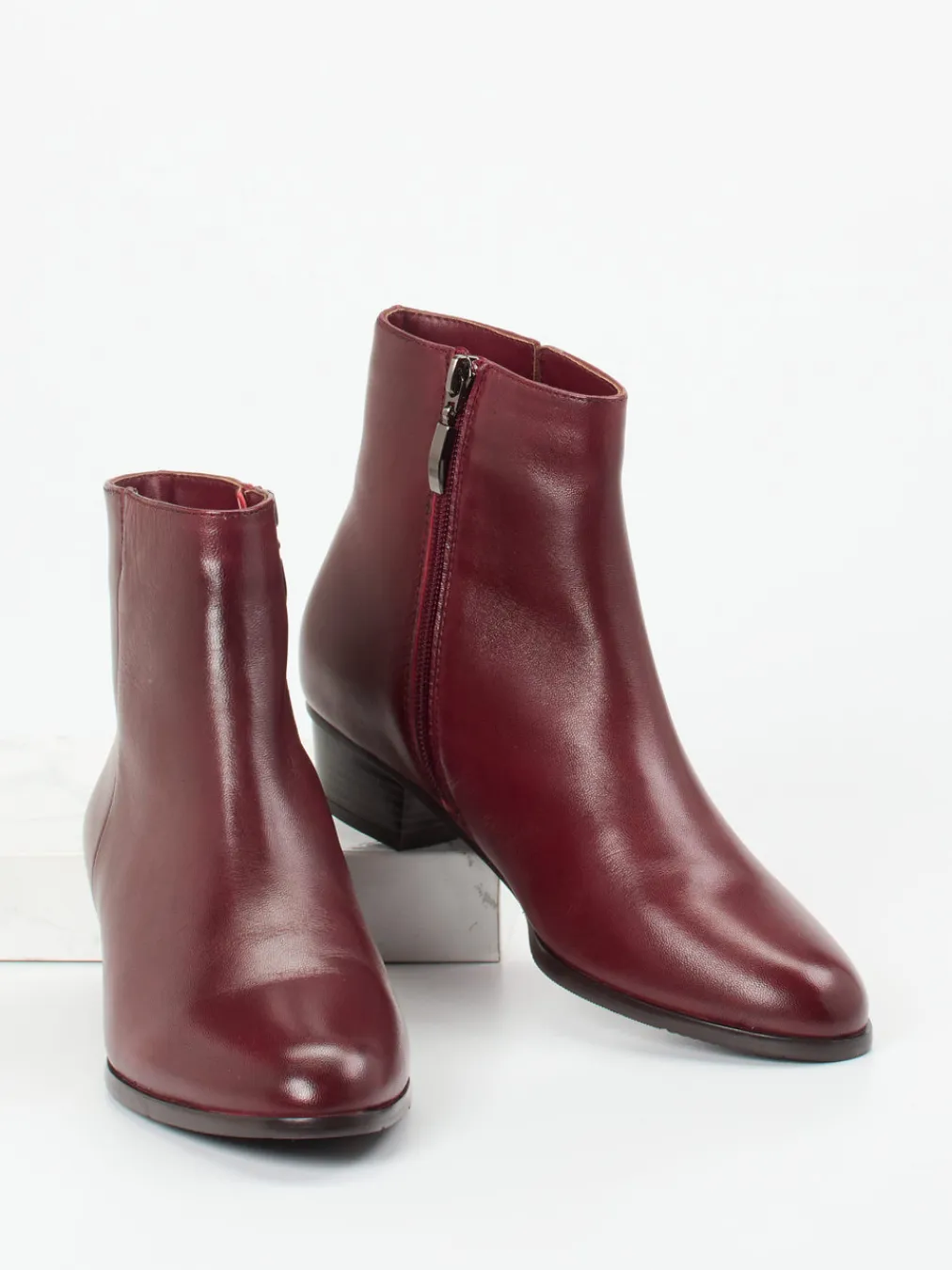 – Ankle Boots aus Lammleder Bordeaux-Ralph Harrison Outlet