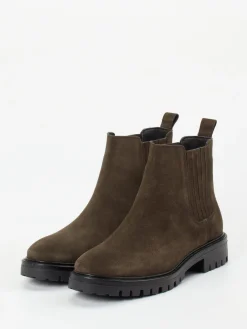 – Chelsea Boots aus Veloursleder olivbraun-Ralph Harrison Hot
