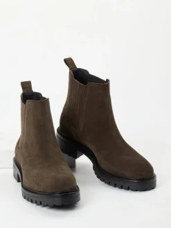 – Chelsea Boots aus Veloursleder olivbraun-Ralph Harrison Hot