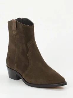 – Cowboyboots aus Veloursleder dunkelbraun-Ralph Harrison Outlet