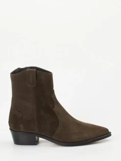 – Cowboyboots aus Veloursleder dunkelbraun-Ralph Harrison Outlet