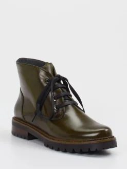 – Schnürstiefelette aus Lammleder Oliv-Ralph Harrison Best