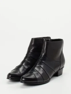 – Stiefelette aus Kalbleder Schwarz-Ralph Harrison Discount