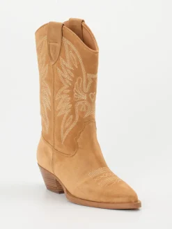 – Westernstiefel aus Veloursleder cognac-Ralph Harrison Clearance