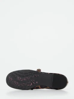 – Mary Janes aus geprägtem Leder mit Leopardmuster-RAS Clearance