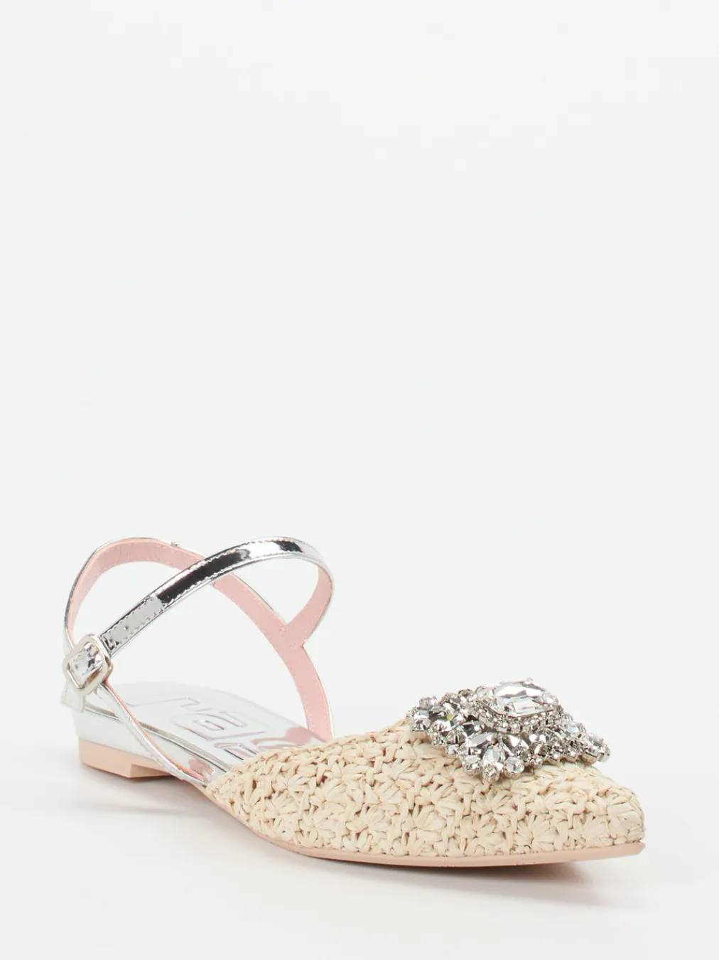 – Slingback-Ballerinas aus Bastgeflecht-RAS Sale