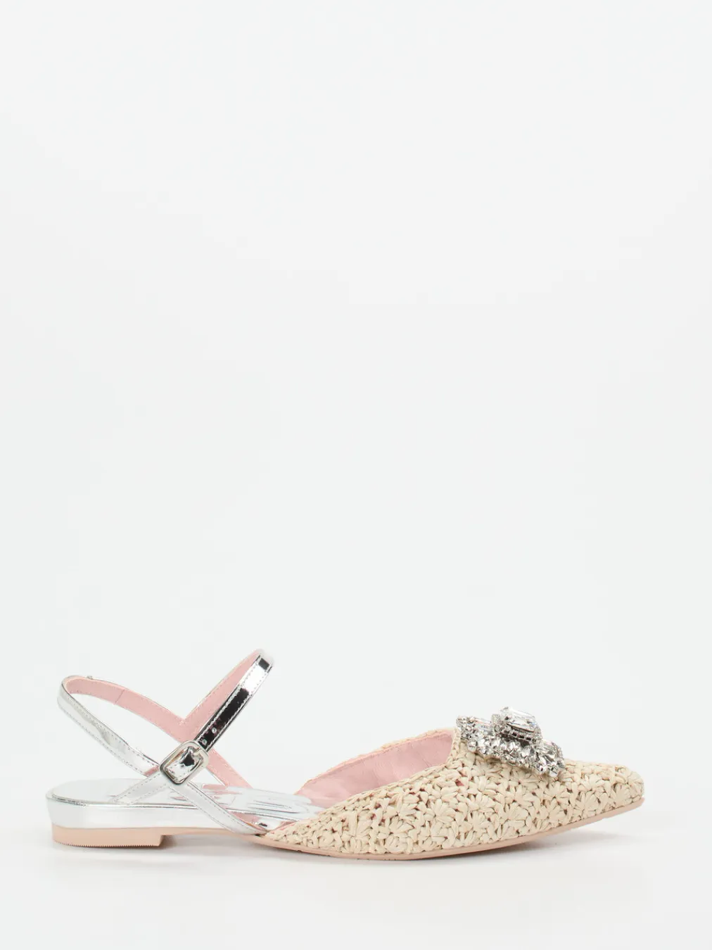 – Slingback-Ballerinas aus Bastgeflecht-RAS Sale