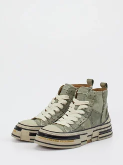 – High-Top Sneaker aus Veloursleder Salbei-Rebecca White Clearance
