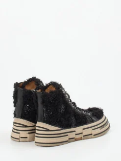 – High-Top-Sneaker aus Textil in-Rebecca White Clearance