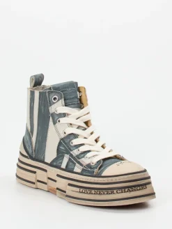 – High-Top-Sneaker aus Leder-Rebecca White Online