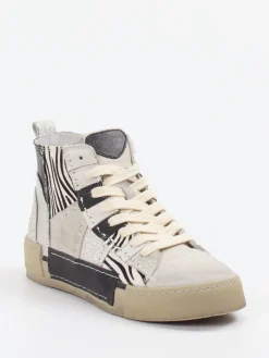 – High-Top-Sneaker aus Veloursleder Zebra-Print-Rebecca White New
