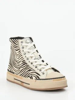 – High-Top-Sneaker aus Fellimitat Zebra-Look-Rebecca White Best
