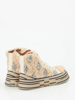 – High-Top-Sneaker aus Textil in-Rebecca White Sale
