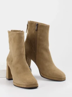 – Stiefeletten aus Veloursleder sandbeige-Regarde Le Ciel Best