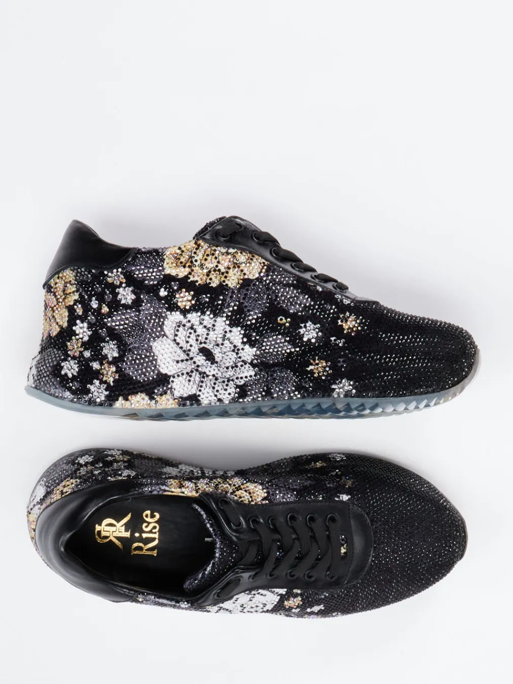 – Fashion-Sneaker aus Metallic mit Strassbesatz-Rise Hot