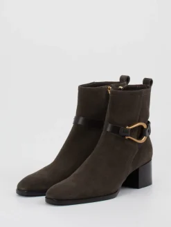 – Stiefeletten aus Veloursleder Dunkeloliv-Roberto Festa X Zumnorde Discount