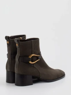 – Stiefeletten aus Veloursleder Dunkeloliv-Roberto Festa X Zumnorde Discount