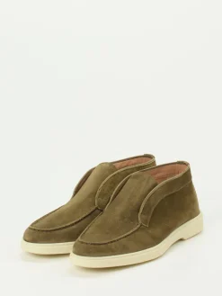 – Desert Boots aus Veloursleder olivbraun-Santoni Sale