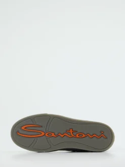 – High-Top Sneaker aus Veloursleder stein-Santoni Best