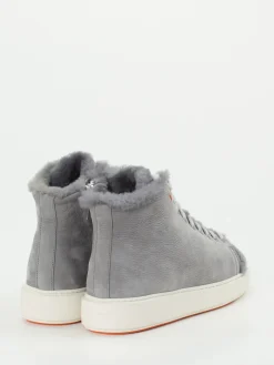 – High-Top-Sneaker aus Nubukleder hell-Santoni Clearance