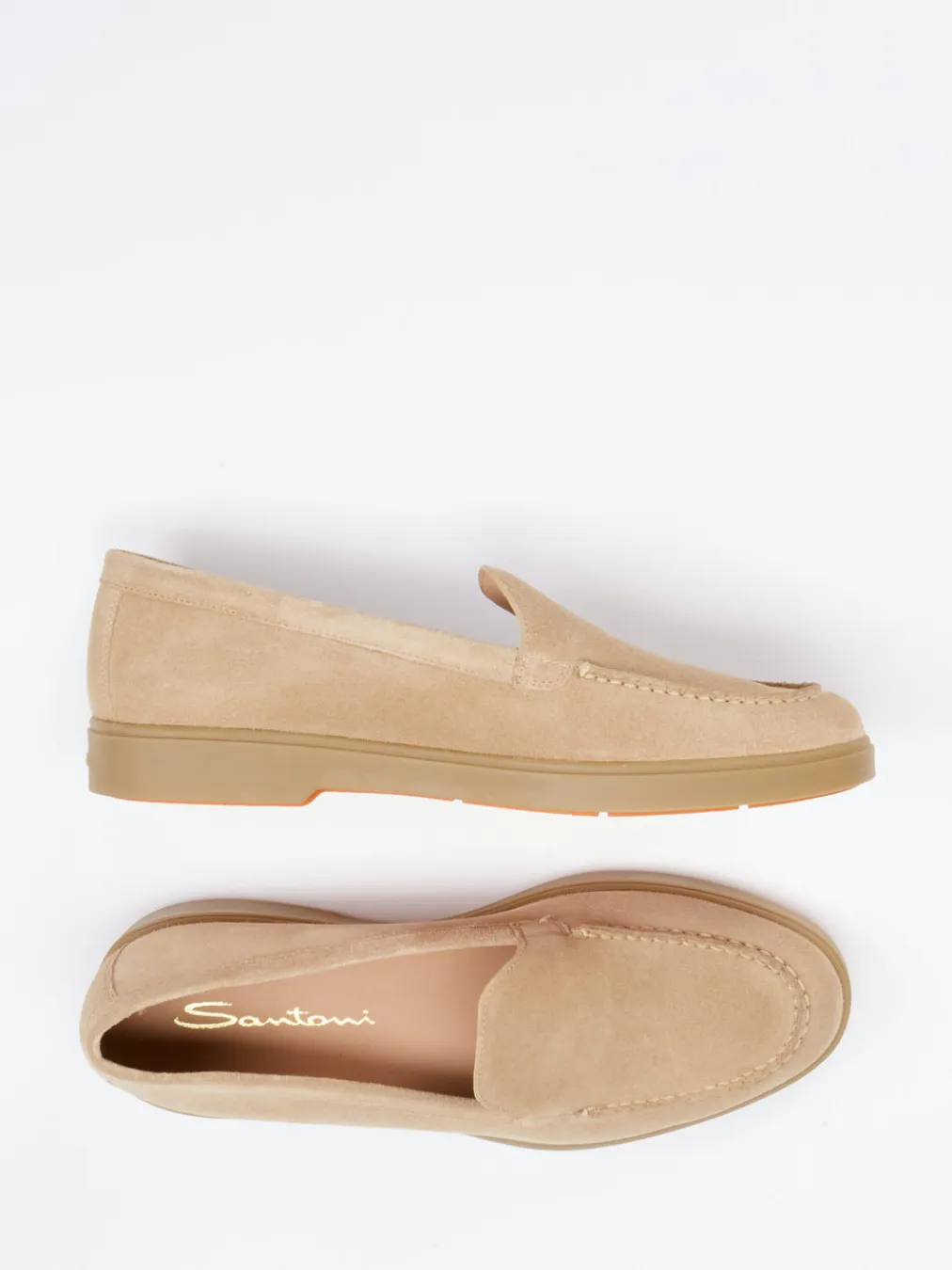 – Loafer aus Veloursleder Beige-Santoni Discount