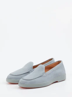 – Loafer aus Veloursleder in Eis-Santoni Best