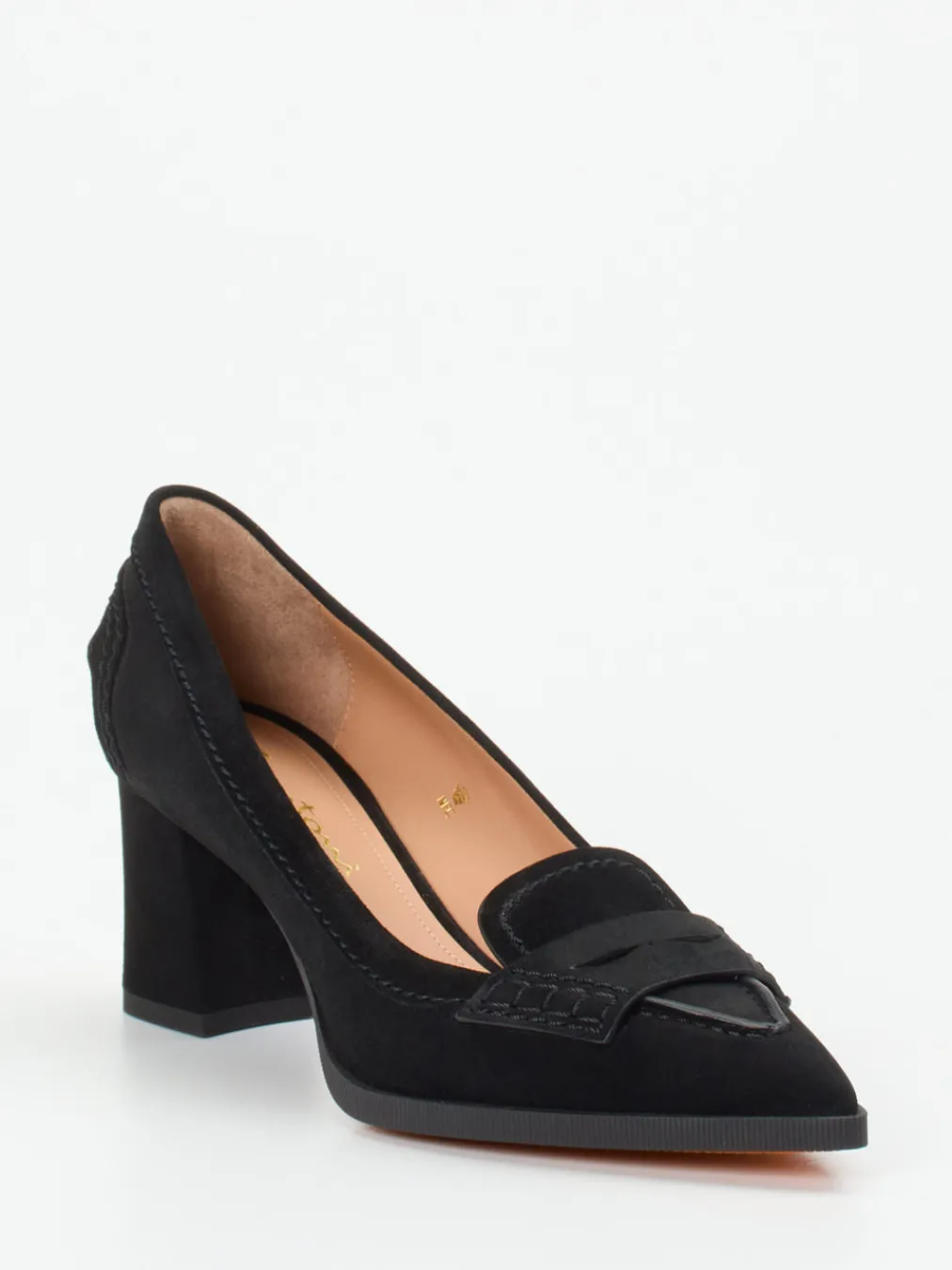 – Loafer-Pumps aus Veloursleder-Santoni New