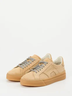 – Low-Top Sneaker aus Veloursleder sandbeige-Santoni