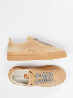 – Low-Top Sneaker aus Veloursleder sandbeige-Santoni