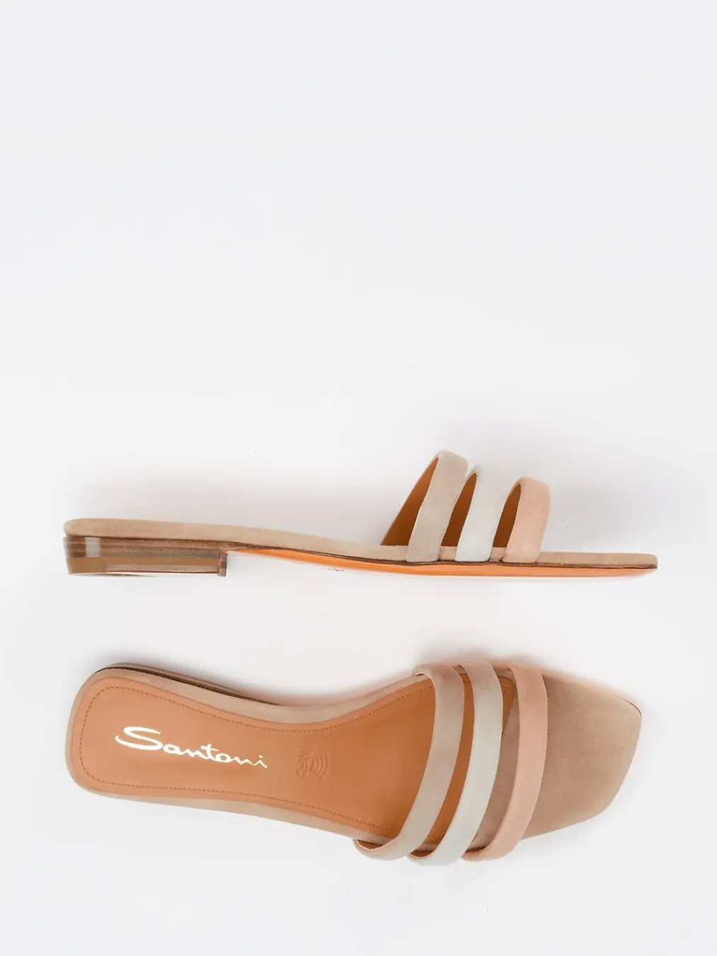 – Pantolette aus Veloursleder in Naturtönen-Santoni Hot