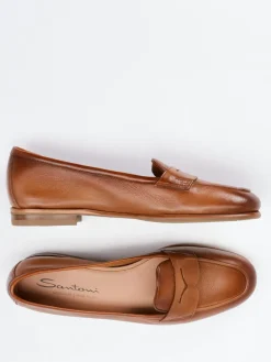 – Penny Loafer aus Kalbleder cognac-Santoni New