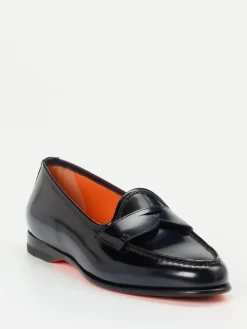 – Penny Loafer aus Kalbleder in Dunkel-Santoni Clearance