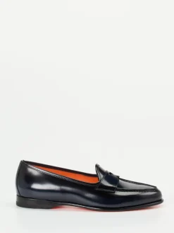– Penny Loafer aus Kalbleder in Dunkel-Santoni Clearance