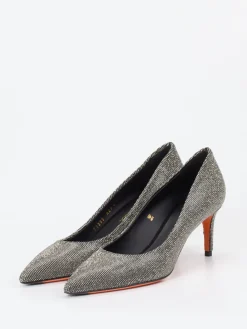 – Pumps aus Metallic-Textil in-Santoni Clearance