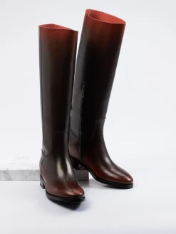 – Reitstiefel aus Kalbleder in Dunkel-Santoni Best