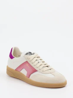 – Retro-Sneaker aus Veloursleder Beige-Santoni Sale