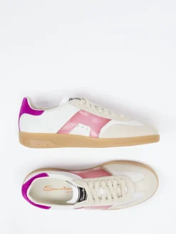 – Retro-Sneaker aus Veloursleder Beige-Santoni Sale