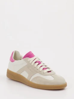 – Retro-Sneaker aus Leder Beige-Pink-Santoni Online