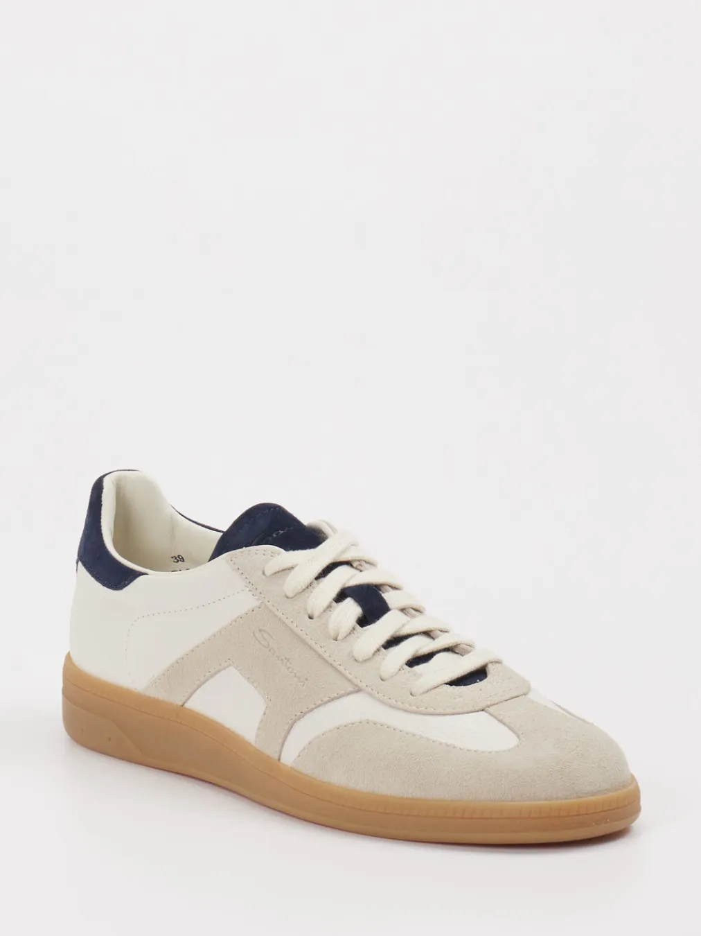 – Retro-Sneaker aus Leder und Velours Beige-Santoni Sale