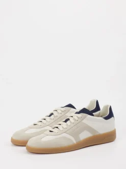 – Retro-Sneaker aus Leder und Velours Beige-Santoni Sale