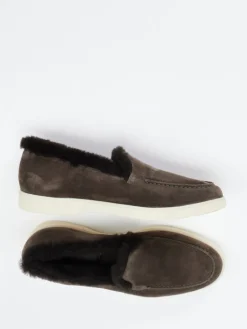 – Slipper aus Veloursleder dunkel-Santoni Discount