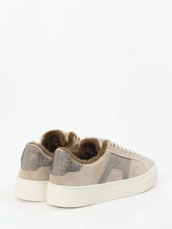 – Sneaker aus Veloursleder mit Glitzer-Santoni Discount