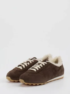 – Sneaker aus Veloursleder schoko-Santoni New