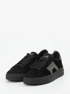 – Sneaker aus Veloursleder-Santoni Discount