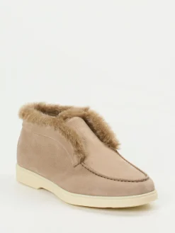 – Stiefelette aus Kalbleder mit Lammfellfutter-Santoni Best